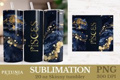 Pisces zodiac sign png being used as a sublimation zodiac sign tumbler wrap print