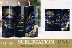 Libra zodiac sign png being used as a sublimation zodiac sign tumbler wrap print