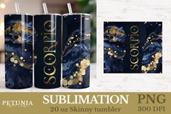 Scorpio zodiac sign png being used as a sublimation zodiac sign tumbler wrap print
