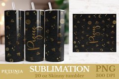 Zodiac Sign png being used as a Sublimation tumbler wrap print