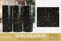 Zodiac Sign png being used as a Sublimation tumbler wrap print