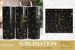 Zodiac Sign png being used as a Sublimation tumbler wrap print