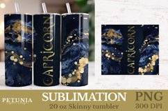 Capricorn zodiac sign png being used as a sublimation zodiac sign tumbler wrap print