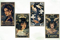 Zodiac Tarot Card Sublimation Clipart Product Image 4
