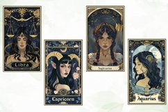 Zodiac Tarot Card Sublimation Clipart Product Image 2