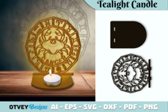 Zodiac Tealight Candle Holder Lasercut File Product Image 1