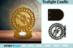Zodiac Tealight Candle Holder Lasercut File BUNDLES 12 Product Image 3
