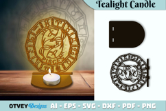 Zodiac Tealight Candle Holder Lasercut File BUNDLES 12 Product Image 7
