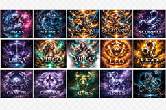 Zodiac Tumbler Sublimation Bundle | Celestial Moon Phase Product Image 2