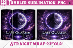 Last Quarter Moon Tumbler | Moon Phase Design Product Image 1