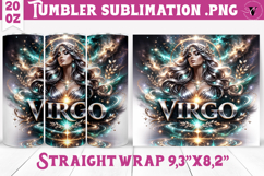 Virgo Tumbler | Galactic Metallic Zodiac Product Image 1