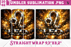 Leo Tumbler | Galactic Metallic Zodiac Product Image 1