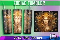 Zodiac Tumbler Wrap Sublimation | Astrology 20oz Design v.2 Product Image 7