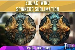 Zodiac Wind Spinners Sublimation | Astrology PNG Design v.2 Product Image 3