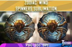 Zodiac Wind Spinners Sublimation | Astrology PNG Design v.2 Product Image 4