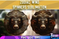 Zodiac Wind Spinners Sublimation | Astrology PNG Design v.2 Product Image 5