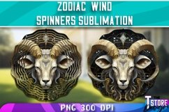 Zodiac Wind Spinners Sublimation | Astrology PNG Design v.1 Product Image 5