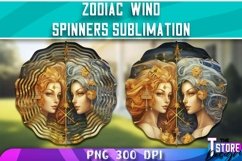 Zodiac Wind Spinners Sublimation | Astrology PNG Design v.1 Product Image 7