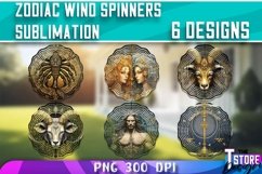 Zodiac Wind Spinners Sublimation | Astrology PNG Design v.1 Product Image 1