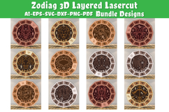 Zodiac 3D Layered Lasercut File BUNDLES 12 Designs Product Image 1