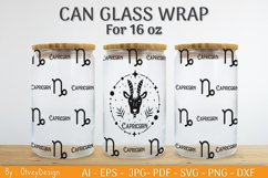 Can Glass 16 Oz Libbey Wrap SVG Zodiac Product Image 2