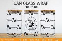 Can Glass 16 Oz Libbey Wrap SVG Zodiac Product Image 2