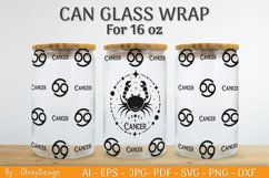 Can Glass 16 Oz Libbey Wrap SVG Zodiac Product Image 2
