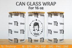 Can Glass 16 Oz Libbey Wrap SVG Zodiac Product Image 2