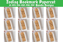 Zodiac Bookmark Lasercut | Bookmark Design Lasercut BUNDLES Product Image 1
