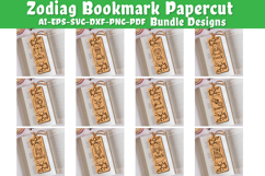 Zodiac Bookmark Lasercut | Bookmark Design Lasercut BUNDLES Product Image 1