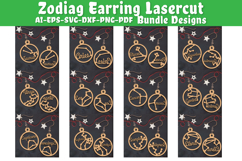 Zodiac Earring Lasercut | Earring Design Lasercut BUNDES 12 Product Image 1