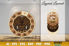 Zodiac 3D Layered Lasercut File Product Image 2