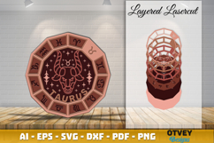 Zodiac 3D Layered Lasercut File BUNDLES 12 Designs Product Image 3