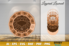 Zodiac 3D Layered Lasercut File Product Image 1
