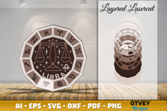 Zodiac 3D Layered Lasercut File Product Image 1
