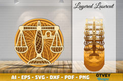 Zodiag Mandala Multilayered Layered Lasercut BUNDLES Product Image 9