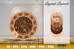 Zodiac 3D Layered Lasercut File BUNDLES 12 Designs Product Image 9