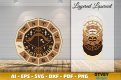 Zodiac 3D Layered Lasercut File Product Image 1