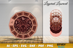 Zodiac 3D Layered Lasercut File BUNDLES 12 Designs Product Image 11