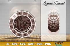 Zodiac 3D Layered Lasercut File Product Image 1