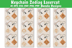 Zodiac Keychain Lasercut | Keychain Design Lasercut BUNDLES Product Image 1