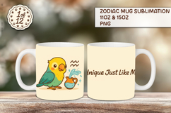 Zodiac Pet Sign | Aquarius Animal Mug Wrap | Cute Horoscope Product Image 1