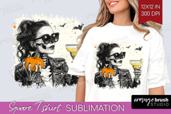 Zombie Halloween Square Tshirt Background Spooky Season PNG Product Image 1