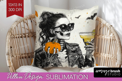 Zombie Halloween Pillow Sublimation Spooky Season Pillow Product Image 1