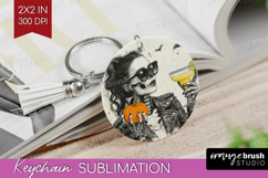 Zombie Halloween Keychain PNG Spooky Season Keychain Product Image 1