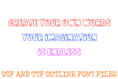 Zombie Bones Lettering Font Cartoon Halloween ABC OTF Type Product Image 3