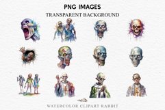 watercolor Zombie Skeleton Skull, spooky clipart, nursery, Creepy halloween decoration art image Zombie Bundle Halloween Creaepy Clipart PNG Scrapbooking Art Tale Art Image Watercolor Transparent Print illustration sublimation creepy printable digital