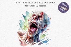 Zombie Bundle Halloween Creepy Clipart PNG Scrapbooking Art Tale Art Image Watercolor Transparent Print illustration sublimation creepy printable digital watercolor Zombie Skeleton Skull, spooky clipart, nursery, Creepy halloween decoration art image