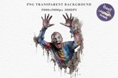 Zombie Bundle Halloween Creepy Clipart PNG Scrapbooking Art Tale Art Image Watercolor Transparent Print illustration sublimation creepy printable digital