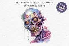 Zombie Bundle Halloween Creepy Clipart PNG Scrapbooking Art Tale Art Image Watercolor Transparent Print illustration sublimation creepy printable digital watercolor Zombie Skeleton Skull, spooky clipart, nursery, Creepy halloween decoration art image